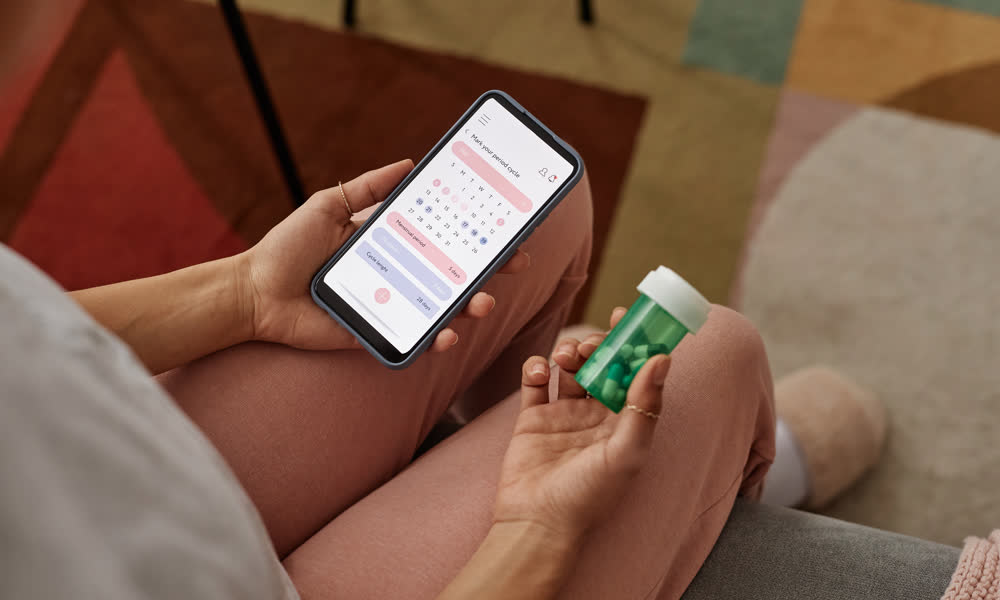 Medication management app on a phone
